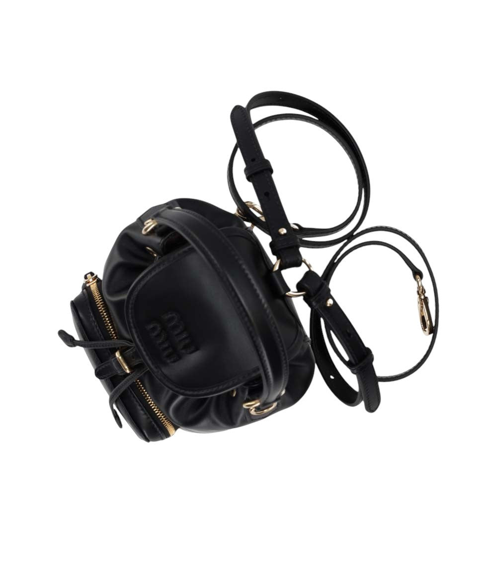 Black Logo Mini Backpack 4