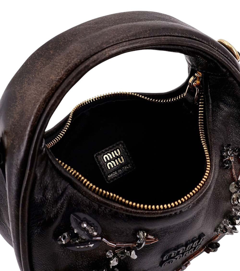 Coffee Wander Embroidered Mini Hobo 4