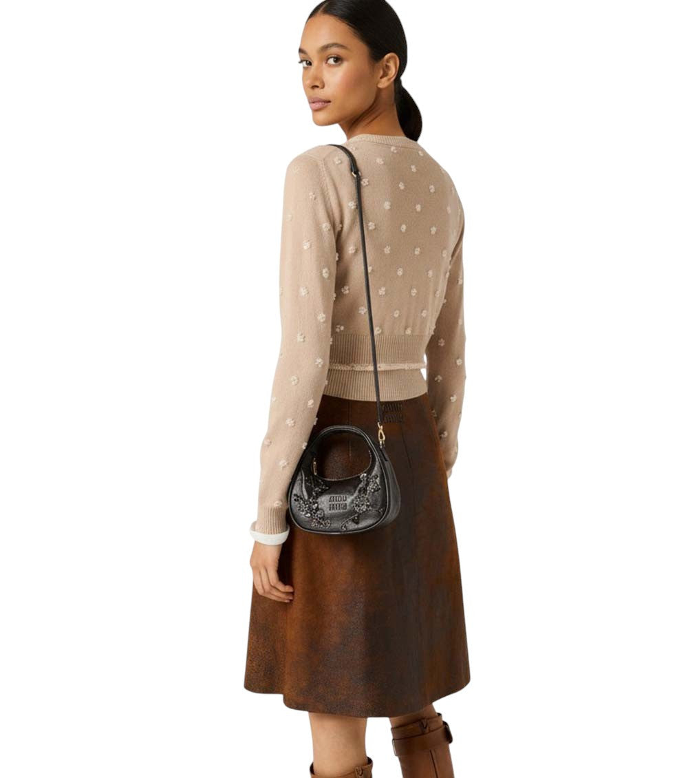 Coffee Wander Embroidered Mini Hobo 5