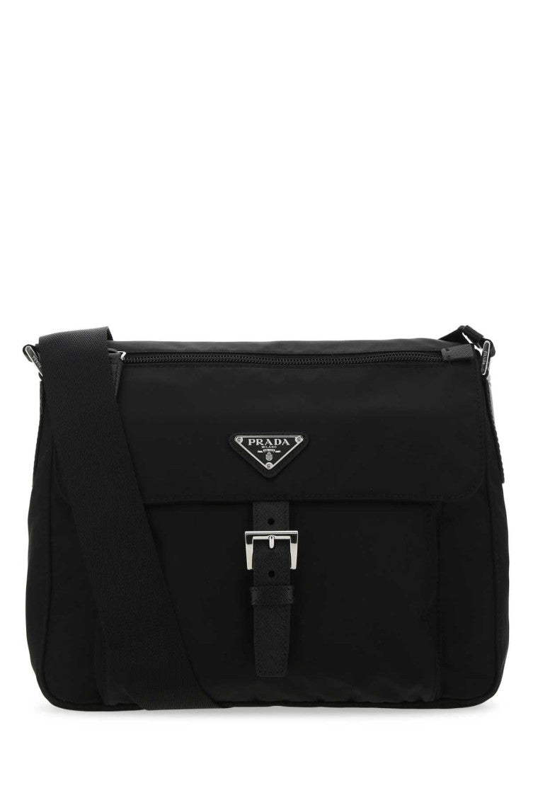 Black logo-plaque Crossbody Bag 1