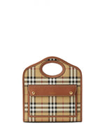 Brown Pocket mini tote bag 1