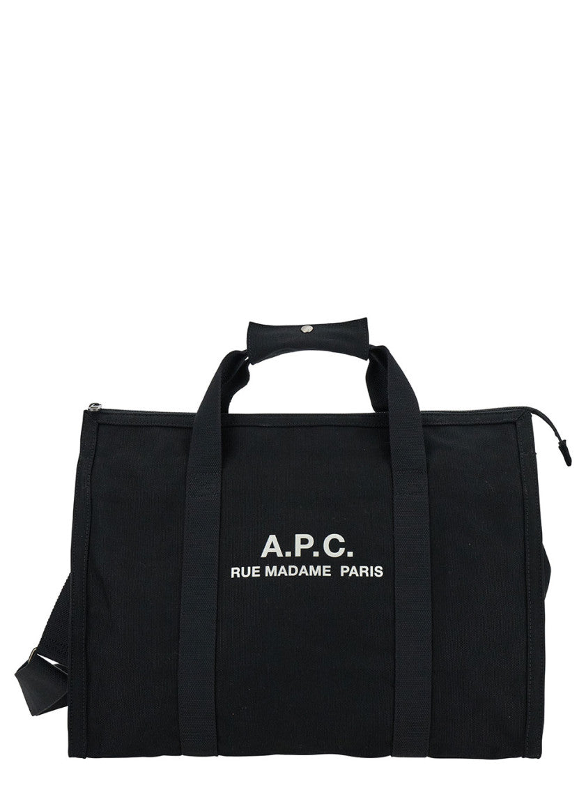 Black Récupération canvas tote bag 1