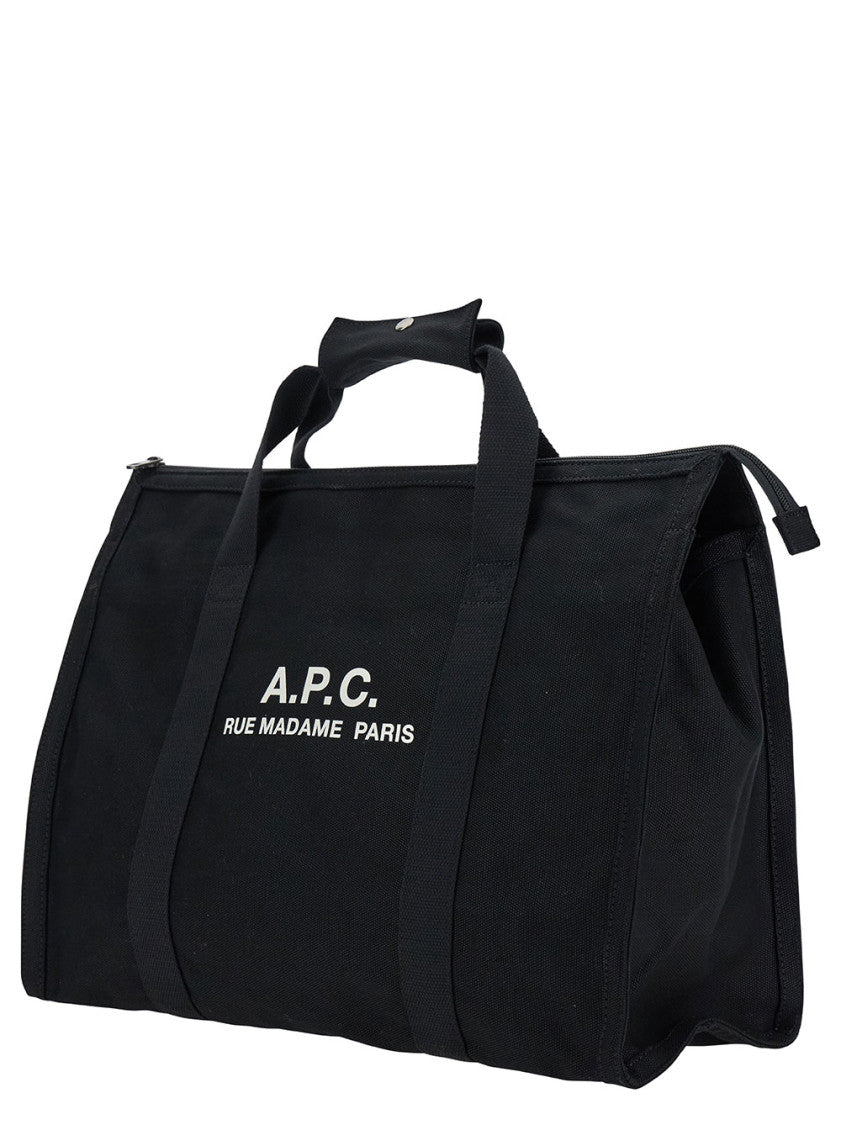 Black Récupération canvas tote bag 2