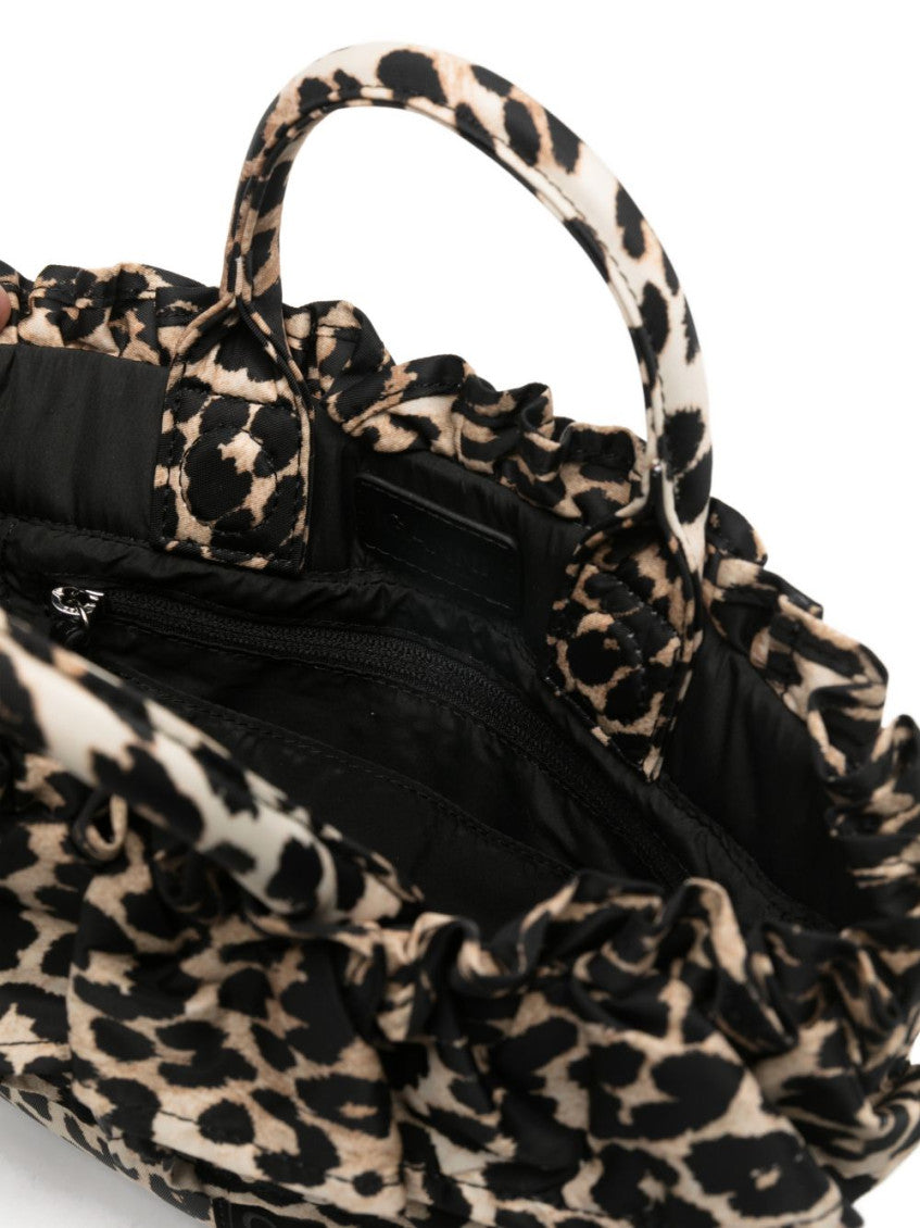 Leopard Print Logo Mini Tote 3