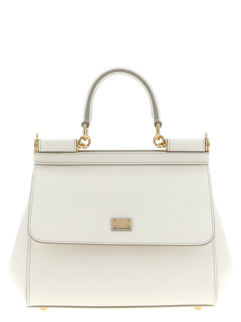White Sicily Medium Satchel 1