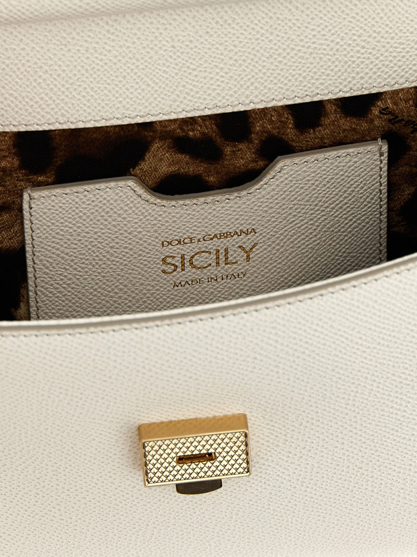 White Sicily Medium Satchel 4
