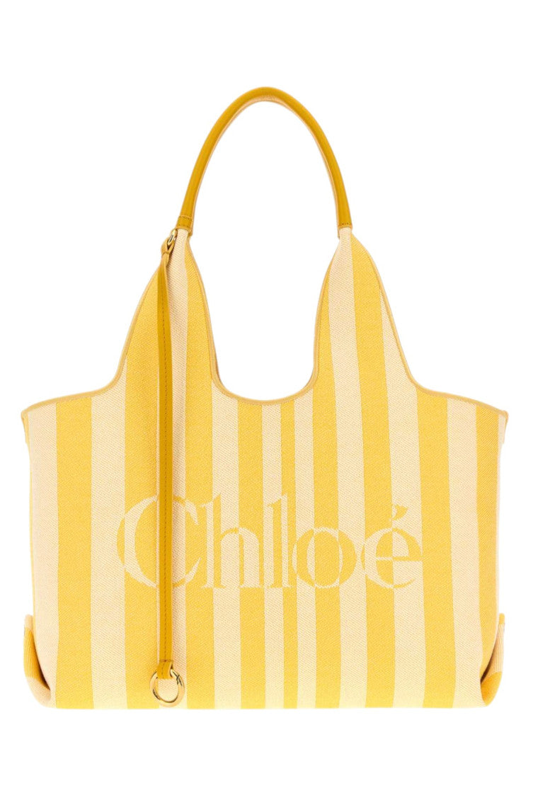 Yellow Stripy Large Tote 1