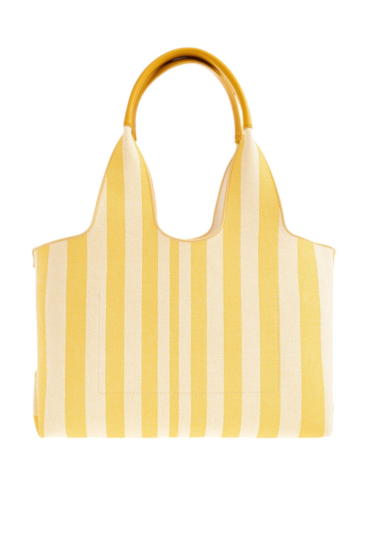 Yellow Stripy Large Tote 3