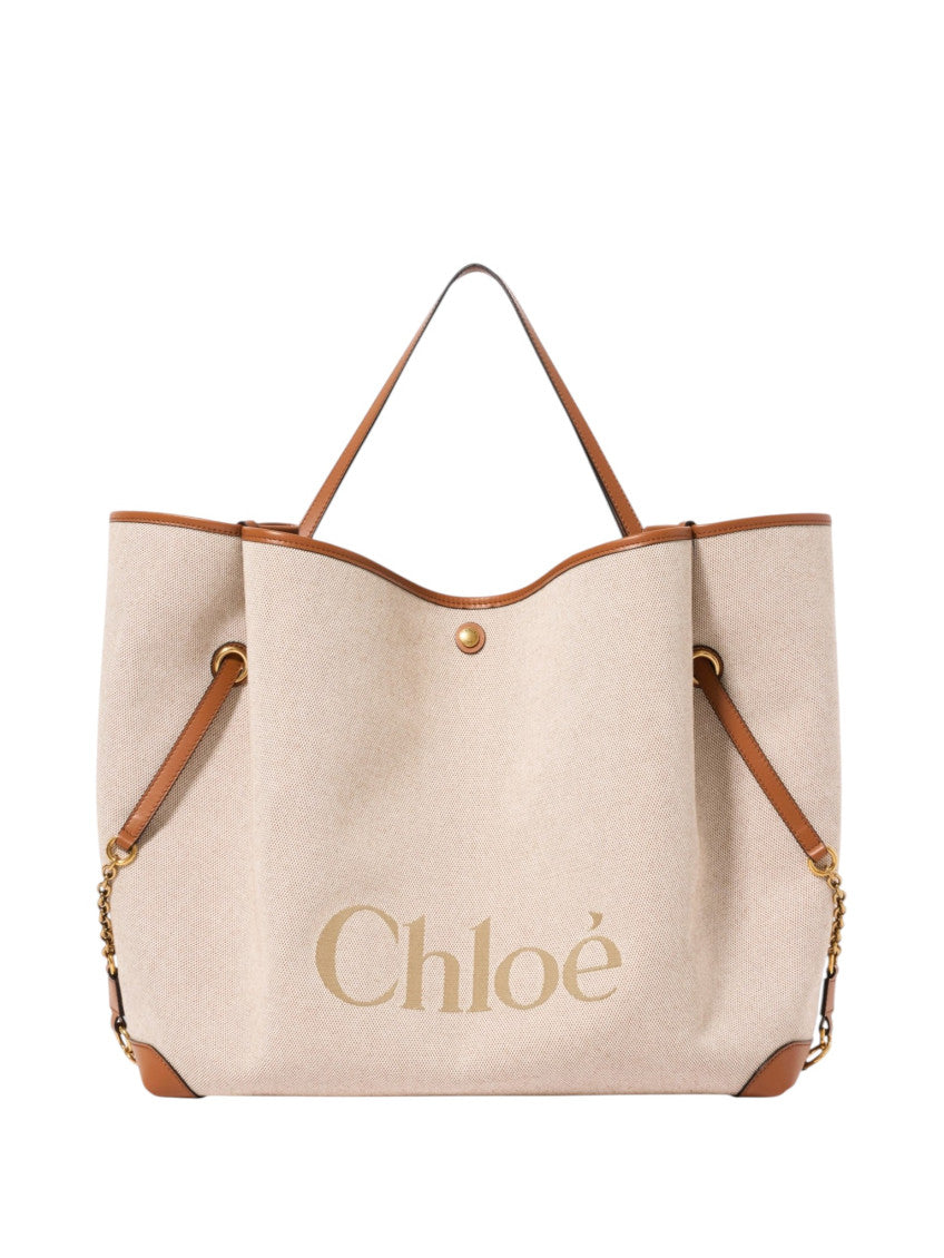 Beige Large Carry Large Tote 1