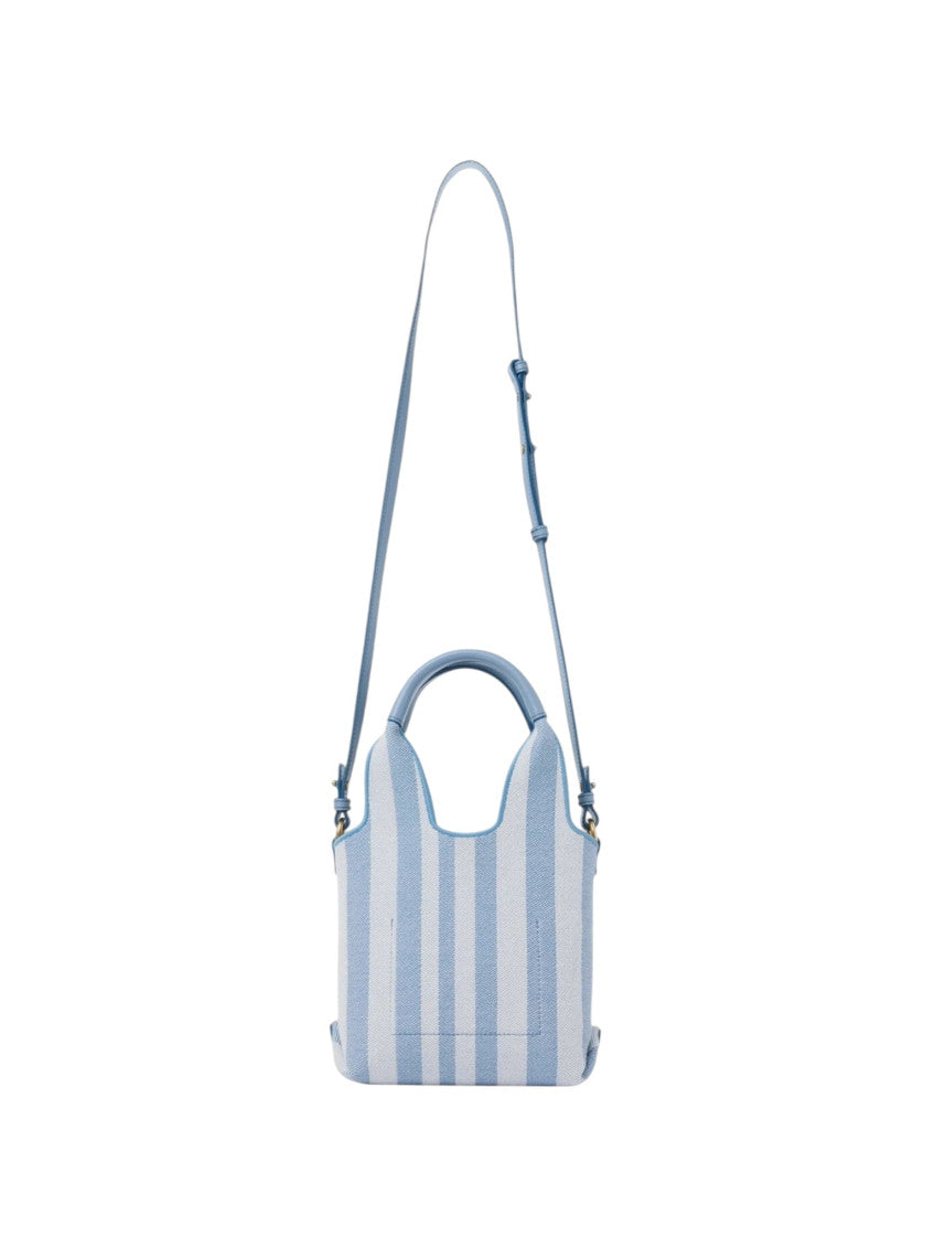 Light Blue Stripy Mini Tote 3
