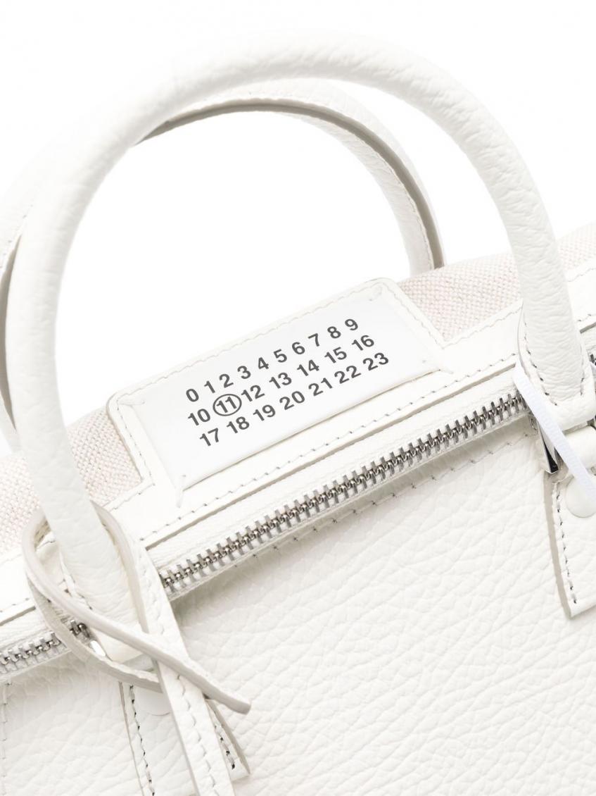 White 5AC mini leather handbag 4