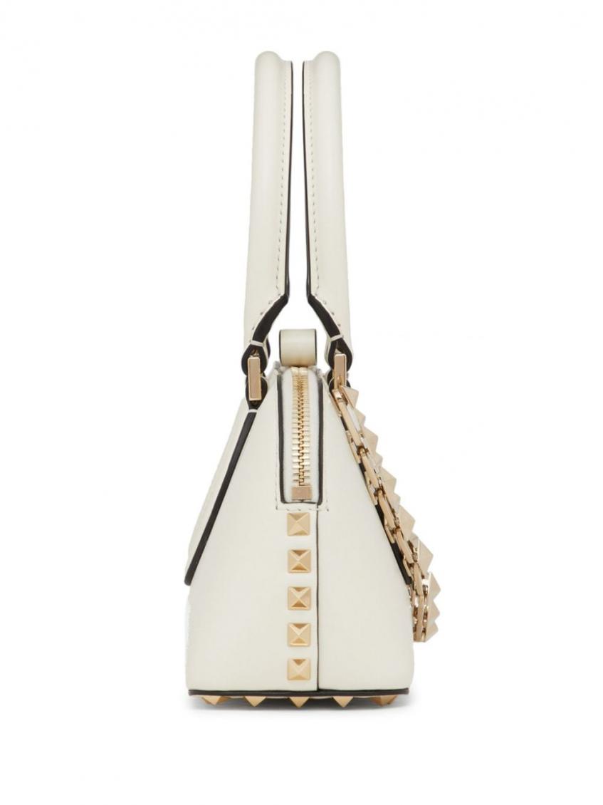White Rockstud leather duffle bag 3