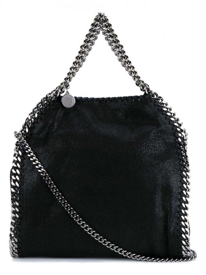 Black Falabella mini tote bag 2