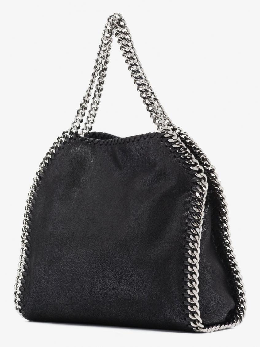 Black Falabella mini tote bag 4