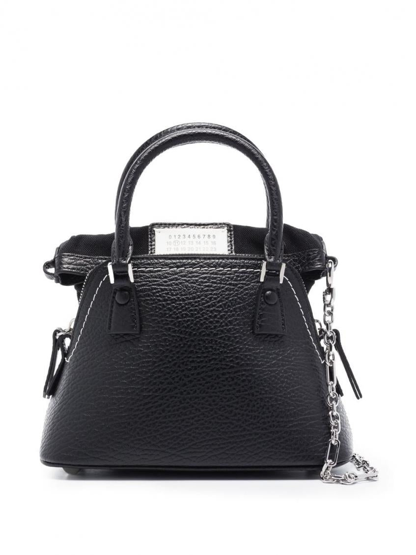 Black 5AC classique micro leather handbag 2