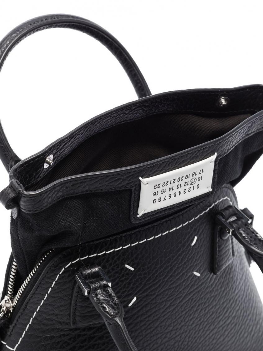 Black 5AC classique micro leather handbag 5