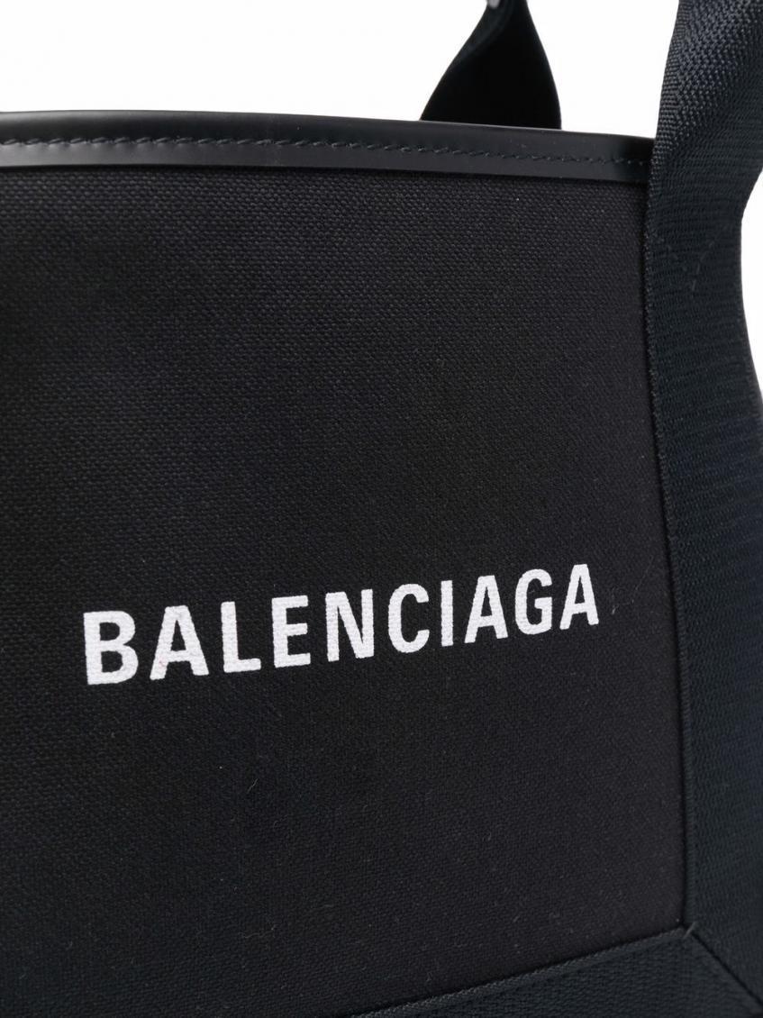 Black Navy Cabas XS organic cotton tote bag 5