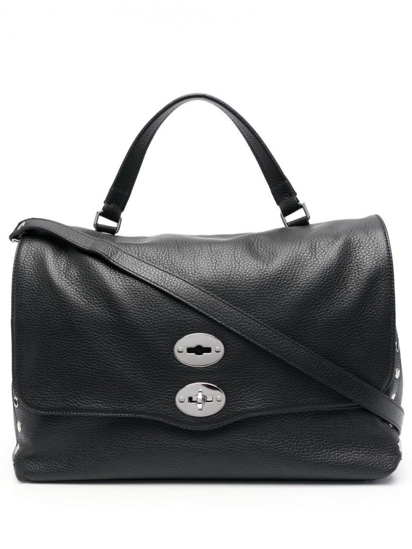 Black Postina Medium Daily leather handbag 1