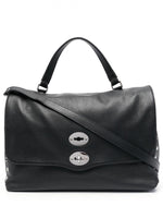 Black Postina Medium Daily leather handbag 1