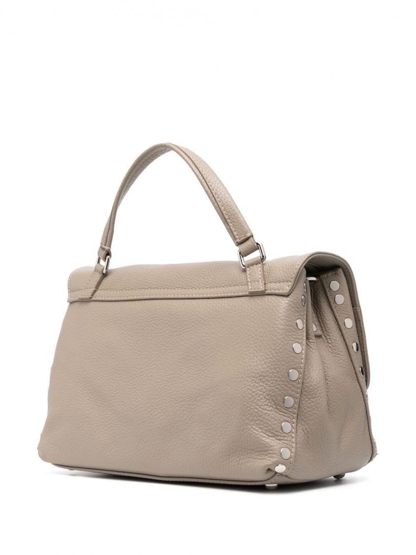 Light Grey Postina S Daily leather handbag 5