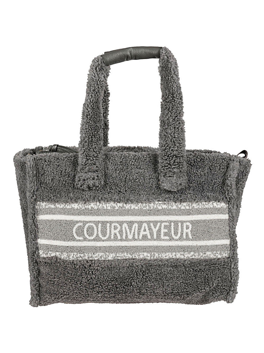Grey Courmayeur Top Zip Tote 1