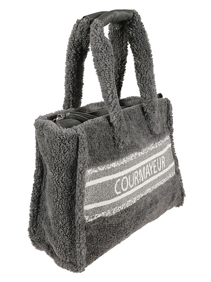 Grey Courmayeur Top Zip Tote 3