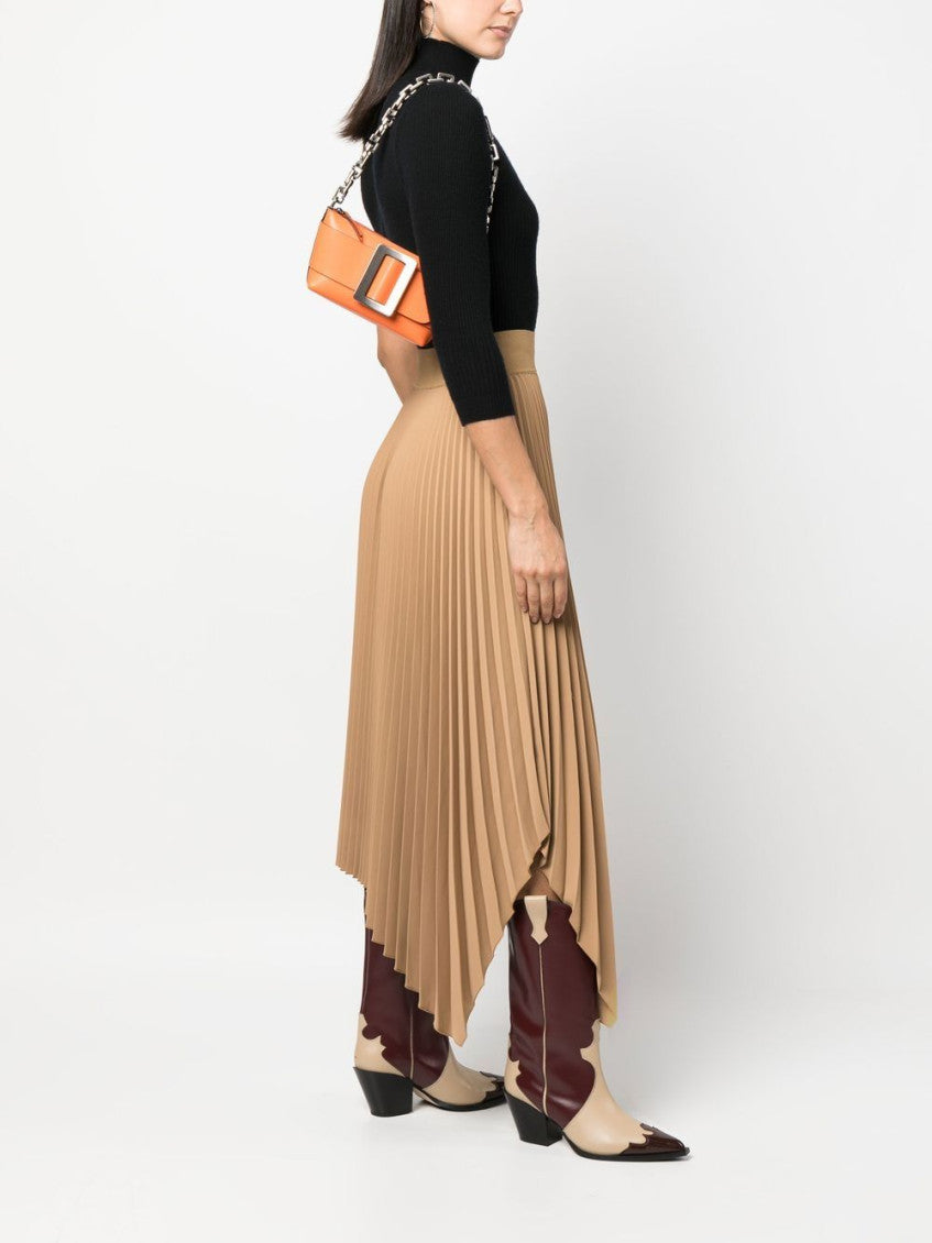 Buckle Pouchette leather shoulder bag 2