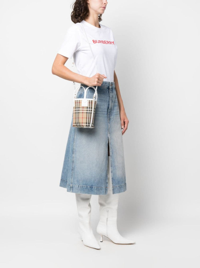 Check motif mini bucket bag 2