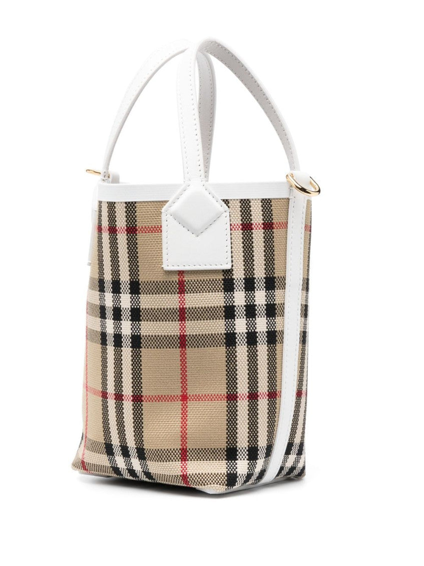 Check motif mini bucket bag 4