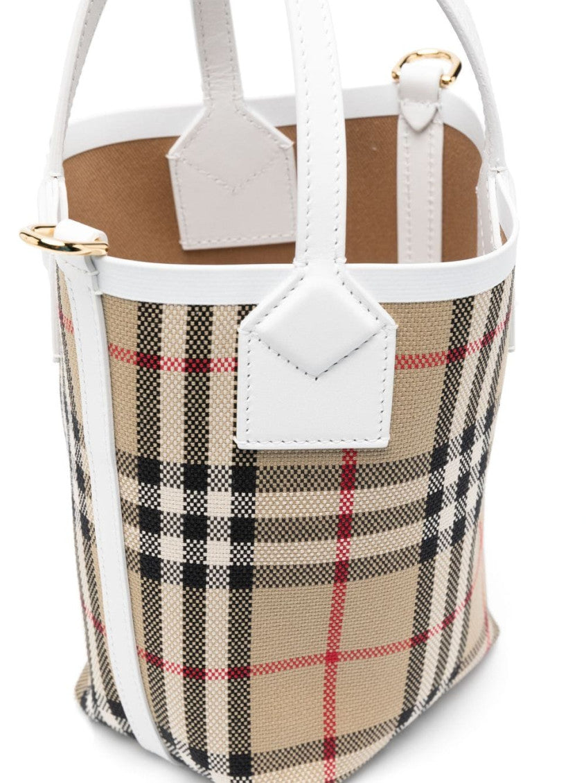 Check motif mini bucket bag 5