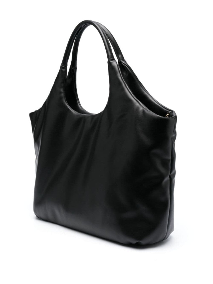 Black Heart Logo Top Zip Large Tote 2