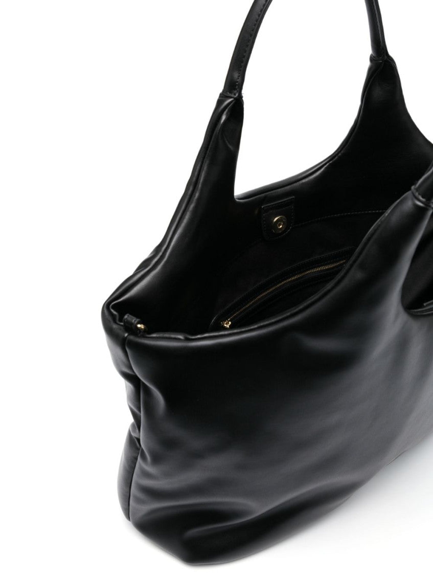 Black Heart Logo Top Zip Large Tote 3
