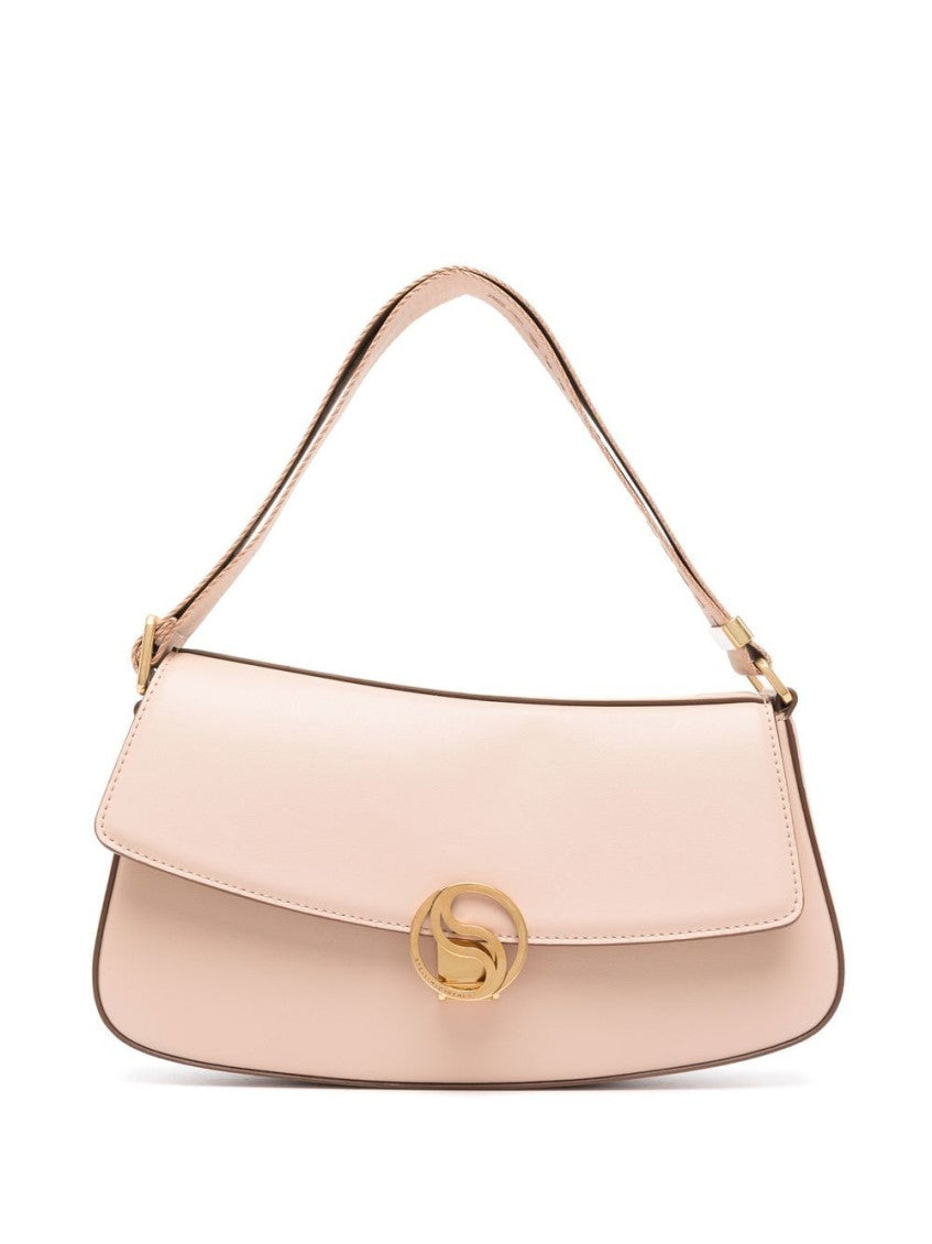 Peach Beige S-Wave Medium Shoulder Bag 1