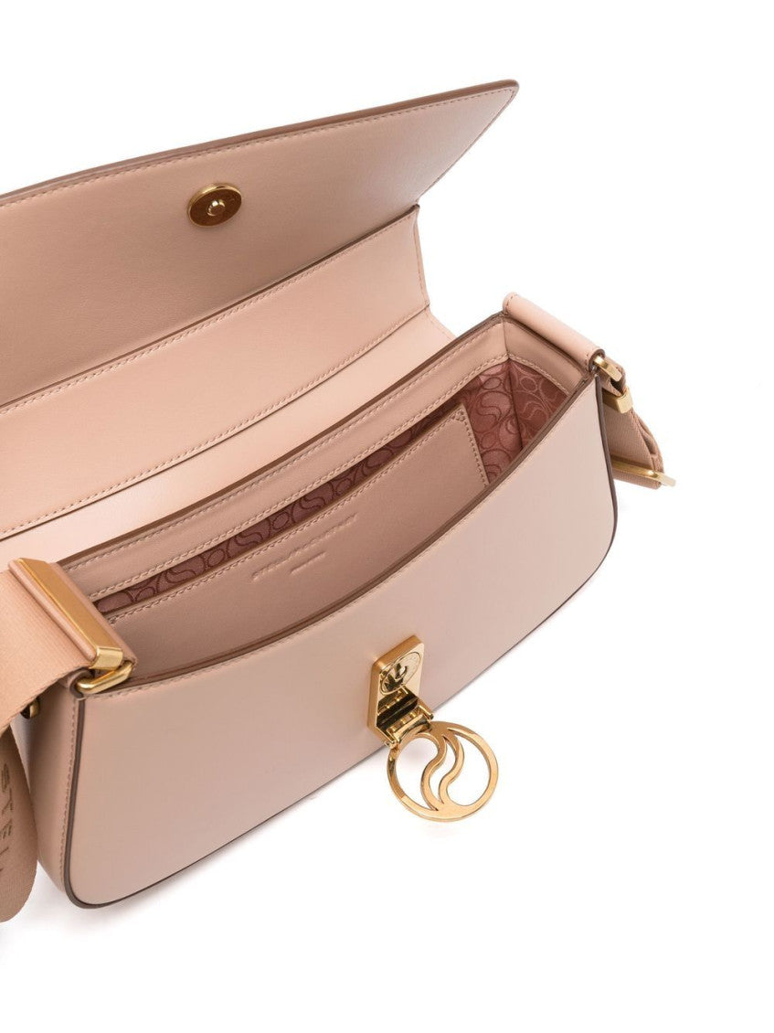 Peach Beige S-Wave Medium Shoulder Bag 5