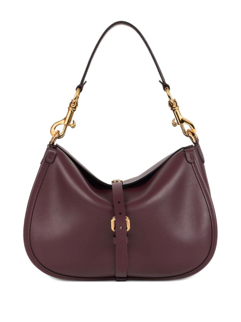 Maroon Pony Medium Shoulder Bag 1