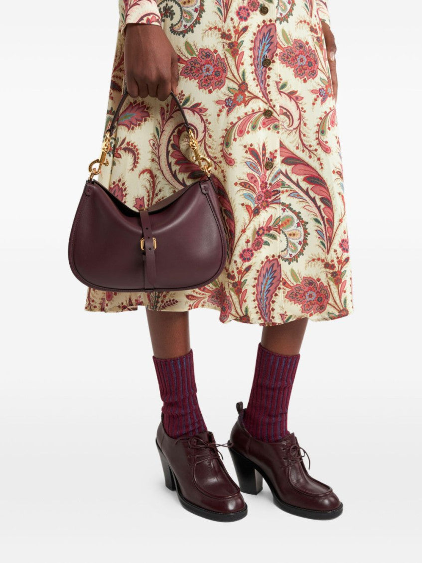 Maroon Pony Medium Shoulder Bag 2