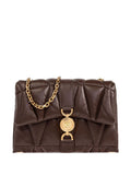 Brown Kleio quilted mini shoulder bag 1