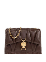 Brown Kleio quilted mini shoulder bag 1