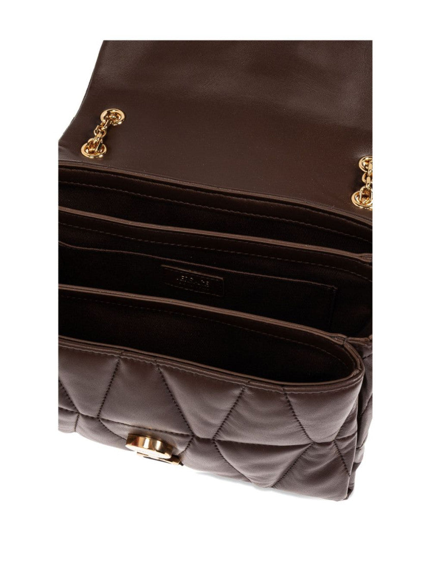 Brown Kleio quilted mini shoulder bag 2