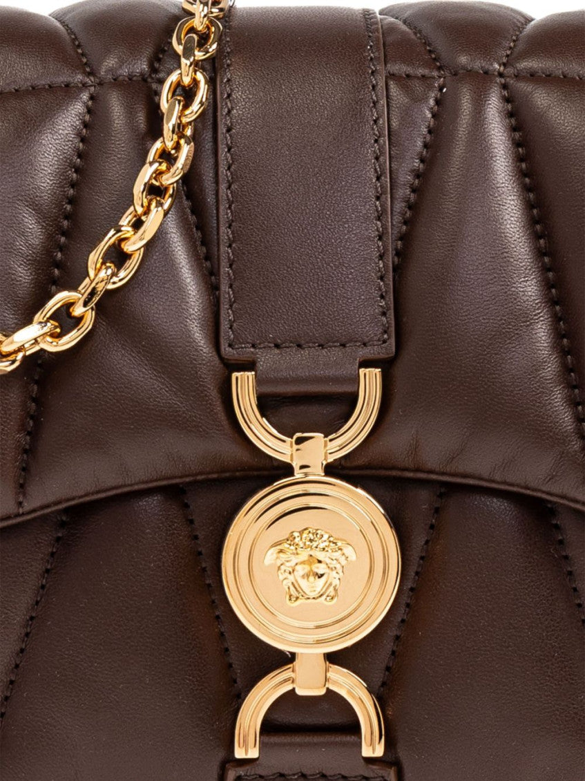 Brown Kleio quilted mini shoulder bag 3