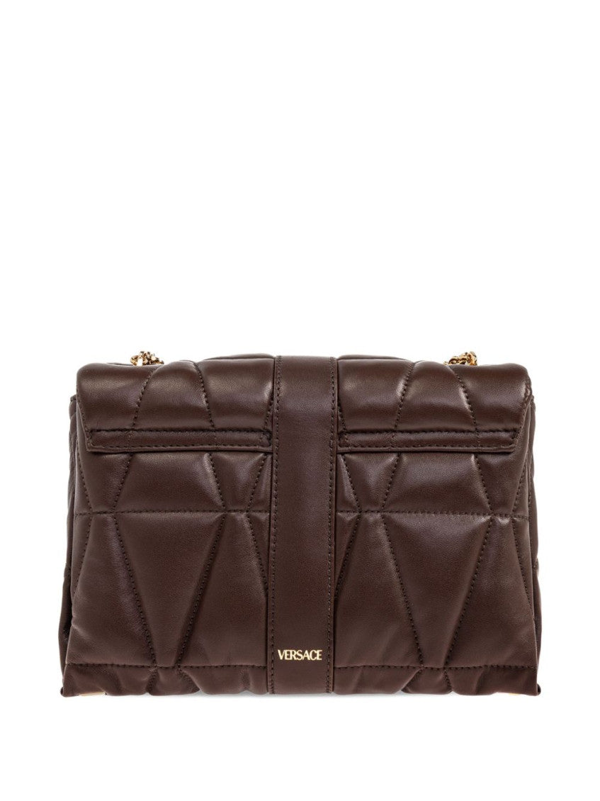 Brown Kleio quilted mini shoulder bag 5