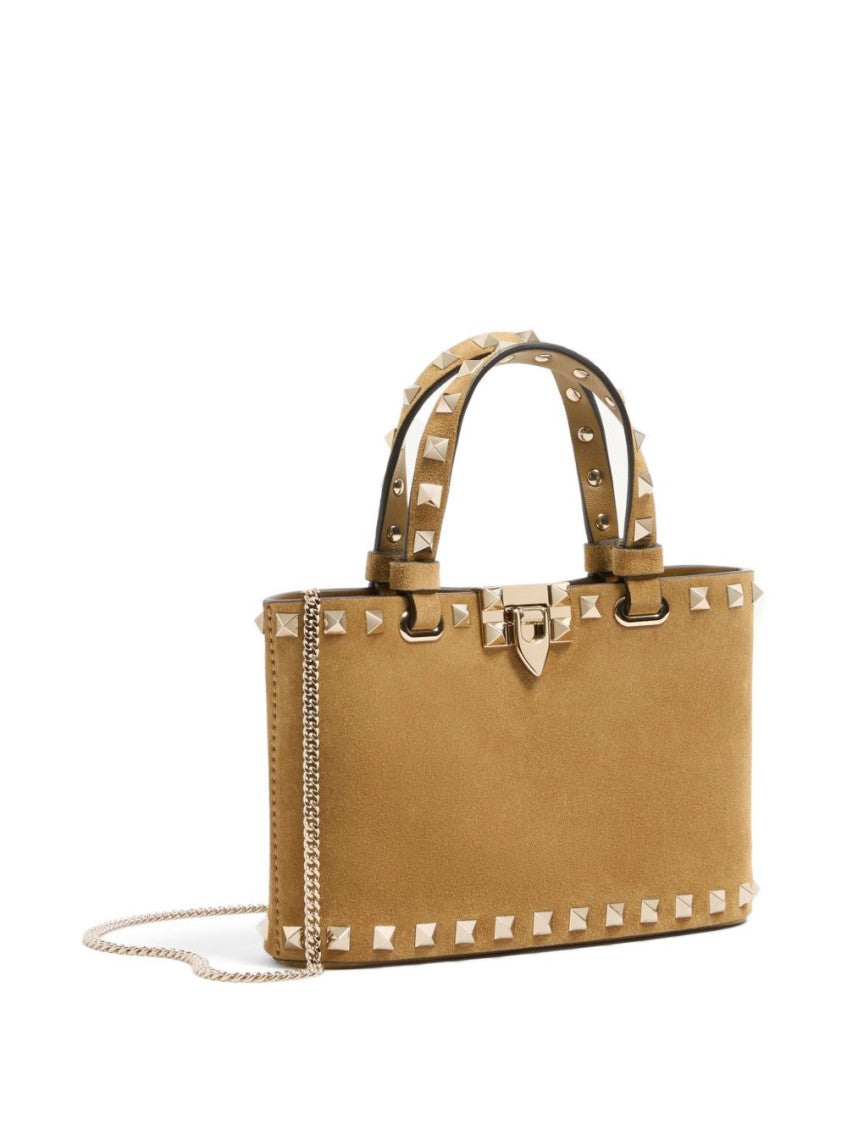 Beige Rockstud Mini Satchel 3