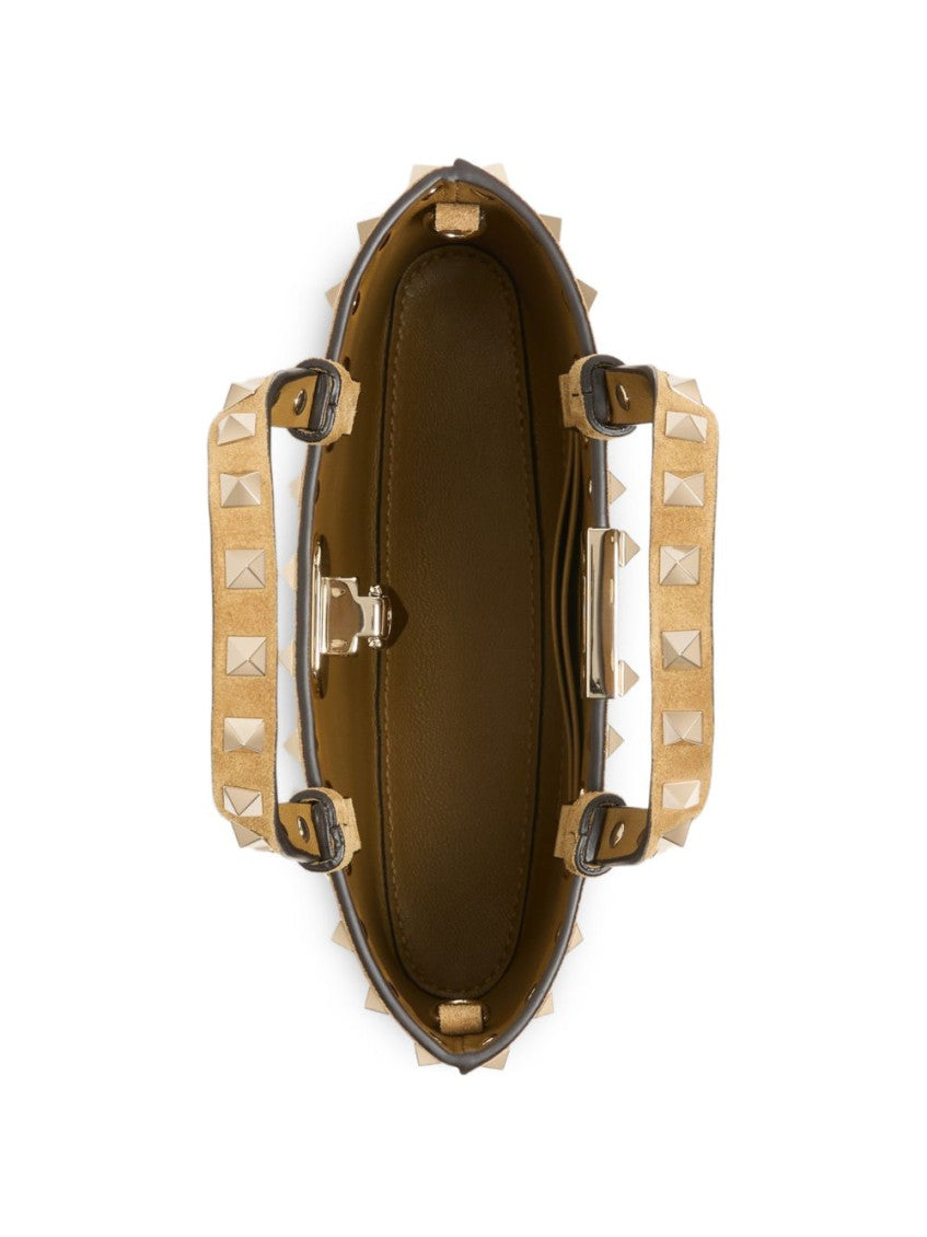 Beige Rockstud Mini Satchel 4