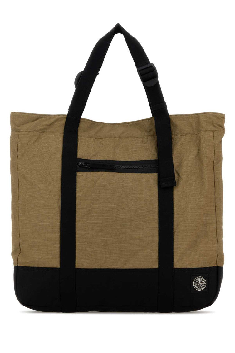 Khaki Logo Tote 1
