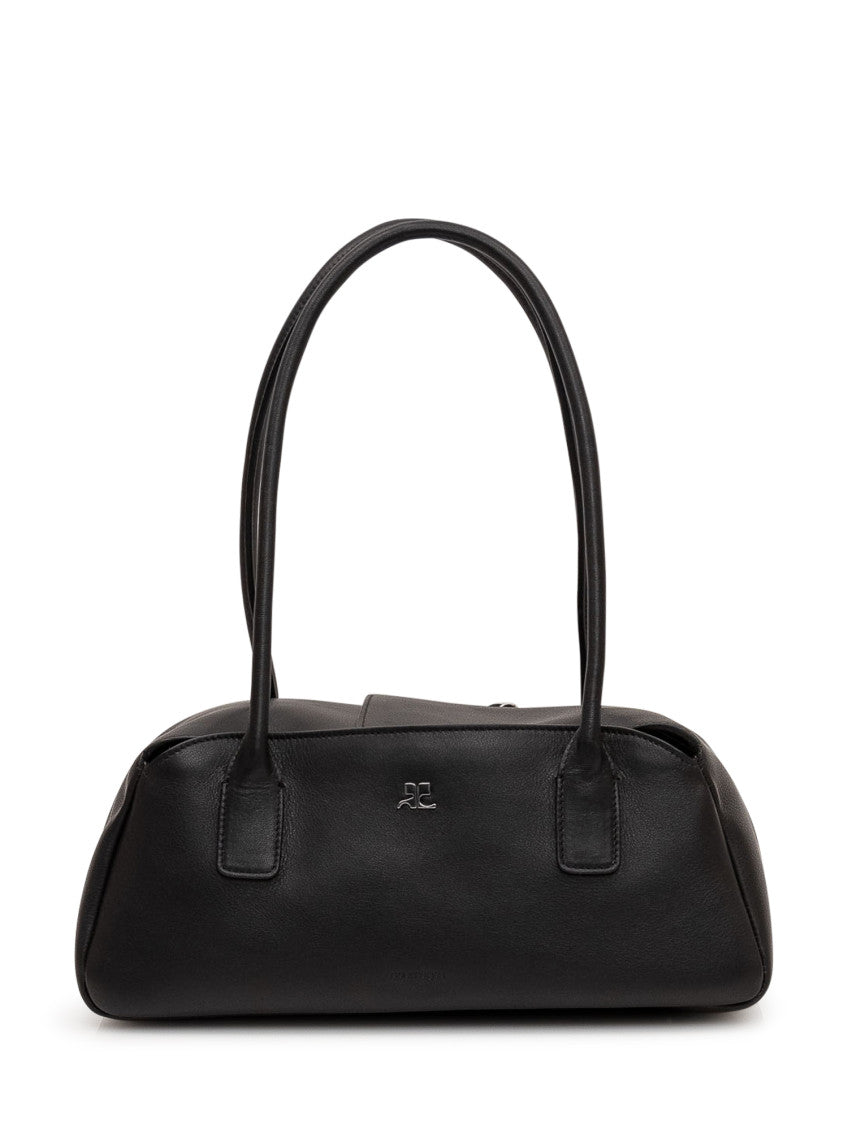 Black Strip Medium Shoulder Bag 1