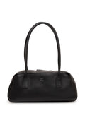 Black Strip Medium Shoulder Bag 1
