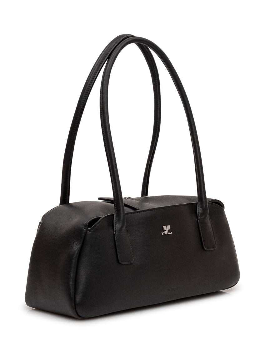 Black Strip Medium Shoulder Bag 3