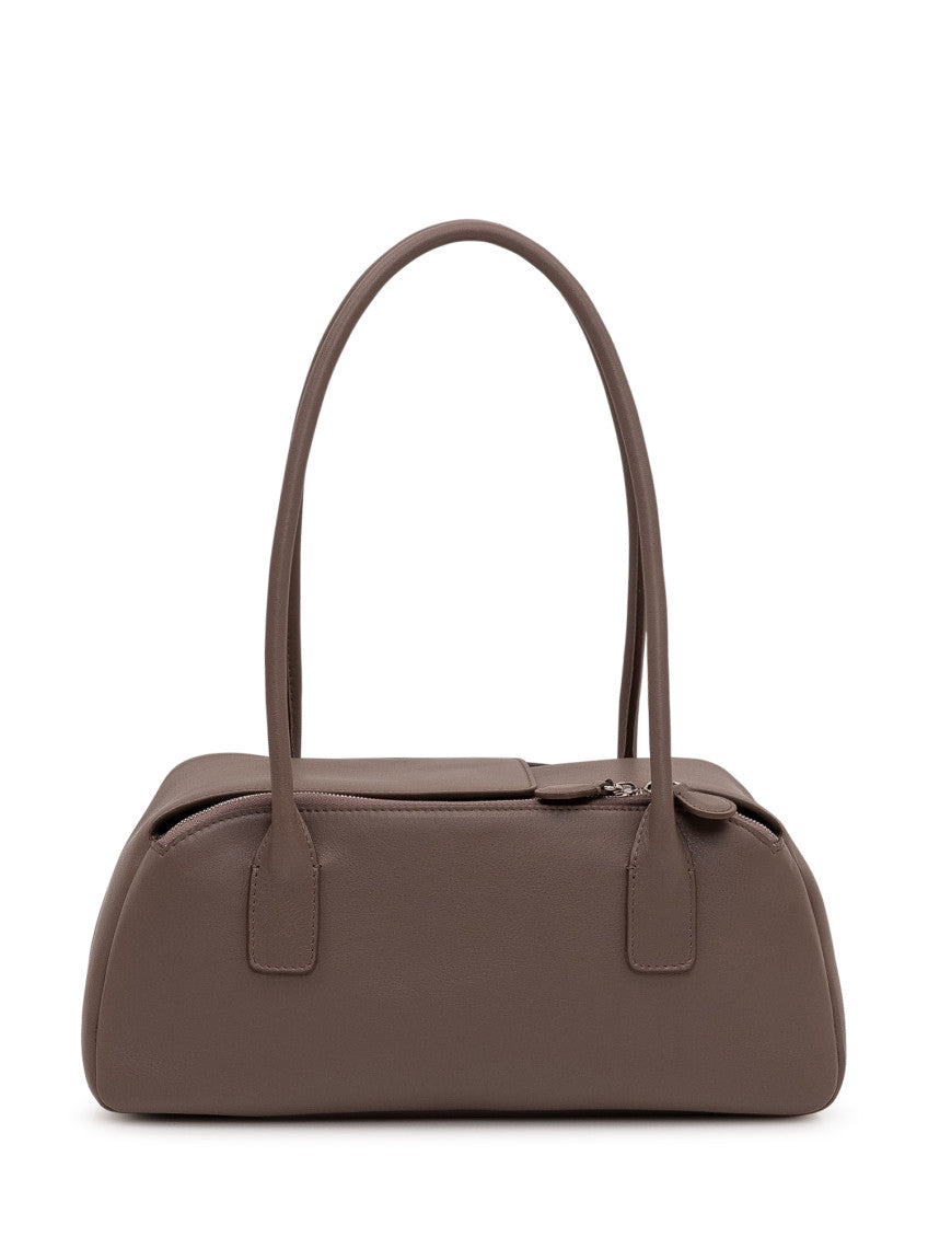 Light Mocha Strip Medium Shoulder Bag 2