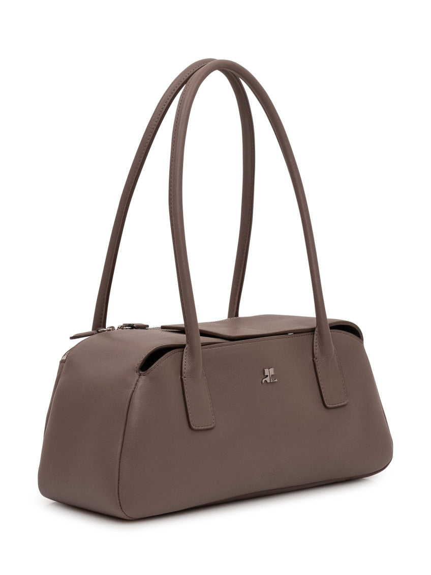 Light Mocha Strip Medium Shoulder Bag 3