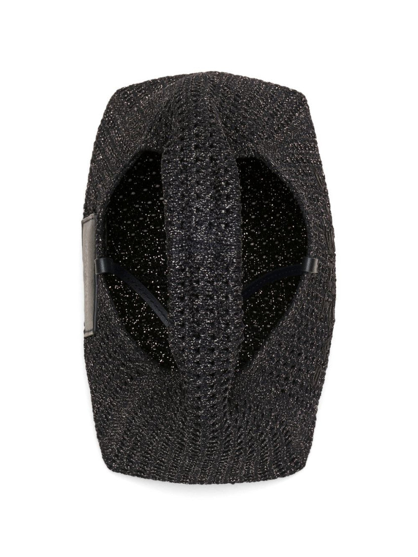 Black The Crochet Mini Sack Bag 3